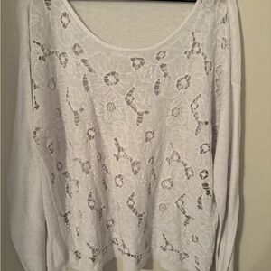 J. Jill Soft Cream Knit Top